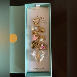 True to Form Gold and Pink Bag charm